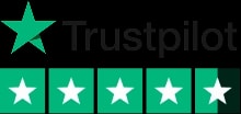 Trustpilot logo with five green star ratings